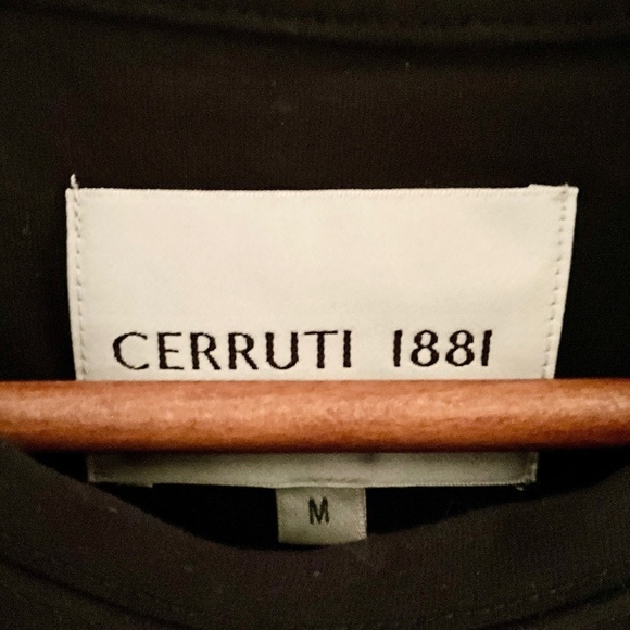 Cerruti 1881 Men’s Tee Black and silver Graphic Y2K sequin short sleeve size M - Picture 2 of 9